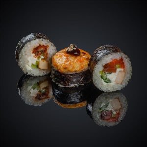 С угрем и лососем